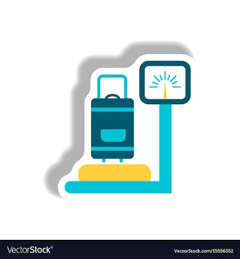 Stylish icon in paper sticker style luggage vector image