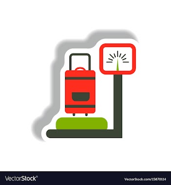 Stylish icon in paper sticker style luggage vector image