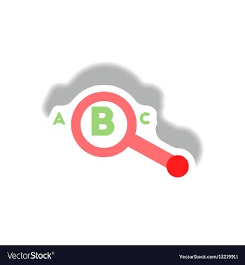 Stylish icon in paper sticker style magnifying vector image