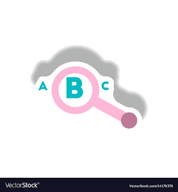 Stylish icon in paper sticker style magnifying vector image