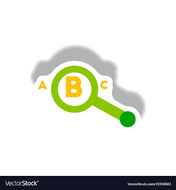 Stylish icon in paper sticker style magnifying vector image