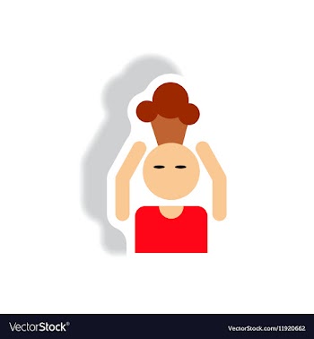 Stylish icon in paper sticker style man headache vector image