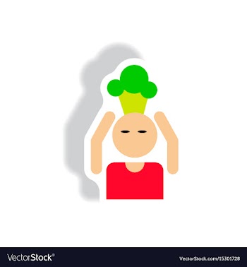 Stylish icon in paper sticker style man headache vector image