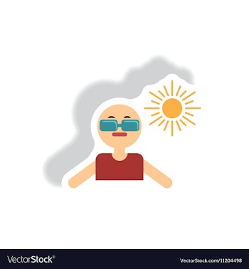 Stylish icon in paper sticker style man in vector image