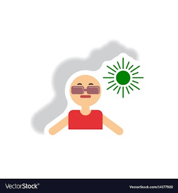 Stylish icon in paper sticker style man in vector image