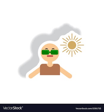 Stylish icon in paper sticker style man in vector image