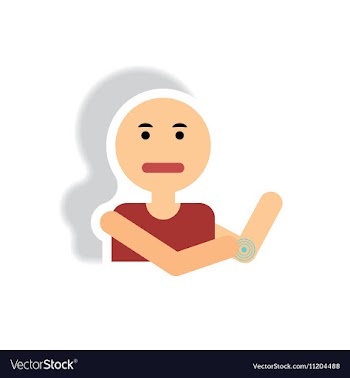 Stylish icon in paper sticker style man joint pain vector image