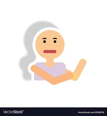 Stylish icon in paper sticker style man joint pain vector image