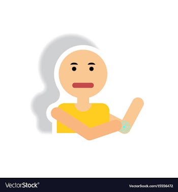 Stylish icon in paper sticker style man joint pain vector image