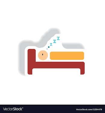 Stylish icon in paper sticker style man sleeps vector image