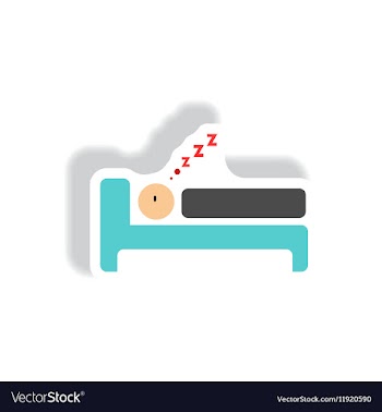 Stylish icon in paper sticker style man sleeps vector image