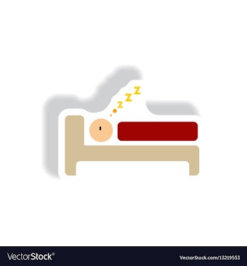 Stylish icon in paper sticker style man sleeps vector image