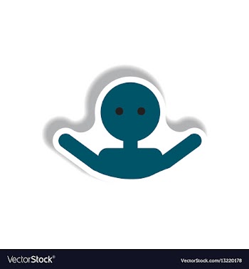 Stylish icon in paper sticker style man swimmer vector image