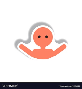 Stylish icon in paper sticker style man swimmer vector image