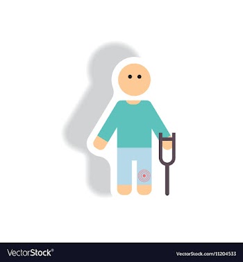Stylish icon in paper sticker style man with vector image