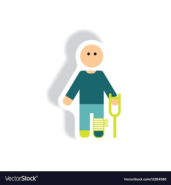 Stylish icon in paper sticker style man with vector image