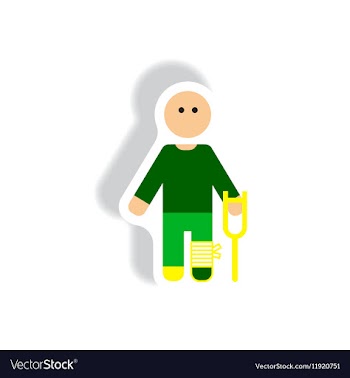 Stylish icon in paper sticker style man with vector image