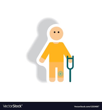 Stylish icon in paper sticker style man with vector image