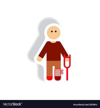 Stylish icon in paper sticker style man with vector image