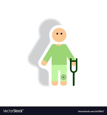 Stylish icon in paper sticker style man with vector image