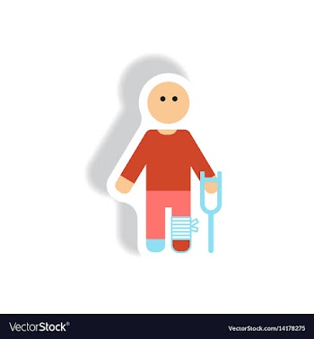 Stylish icon in paper sticker style man with vector image