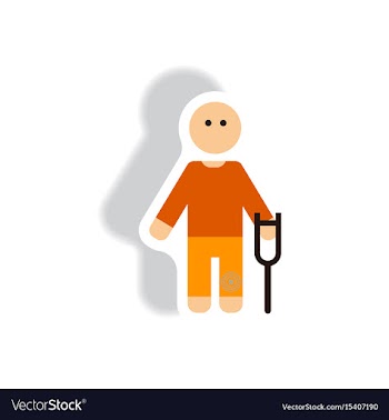 Stylish icon in paper sticker style man with vector image