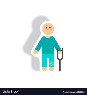 Stylish icon in paper sticker style man with vector image