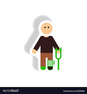 Stylish icon in paper sticker style man with vector image