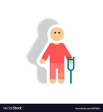 Stylish icon in paper sticker style man with vector image