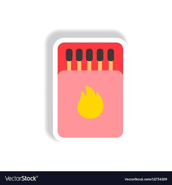 Stylish icon in paper sticker style Matchbox and vector image