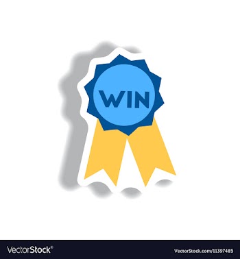 Stylish icon in paper sticker style medal winner vector image