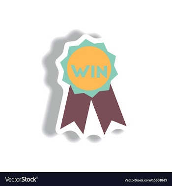 Stylish icon in paper sticker style medal winner vector image