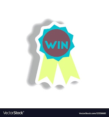 Stylish icon in paper sticker style medal winner vector image
