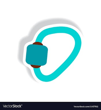 Stylish icon in paper sticker style Mountaineering vector image