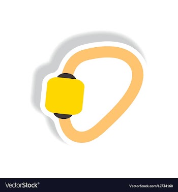 Stylish icon in paper sticker style Mountaineering vector image