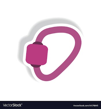 Stylish icon in paper sticker style mountaineering vector image