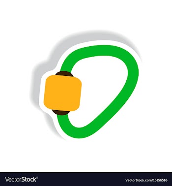 Stylish icon in paper sticker style mountaineering vector image
