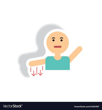 Stylish icon in paper sticker style numb hand vector image