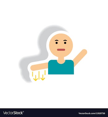 Stylish icon in paper sticker style numb hand vector image