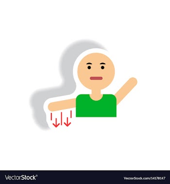 Stylish icon in paper sticker style numb hand vector image