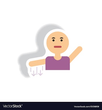 Stylish icon in paper sticker style numb hand vector image