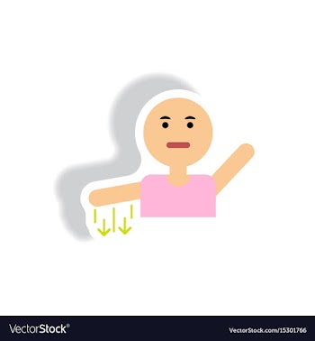 Stylish icon in paper sticker style numb hand vector image