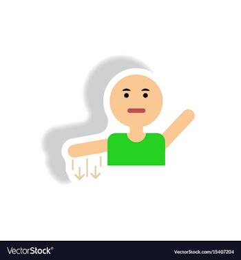 Stylish icon in paper sticker style numb hand vector image