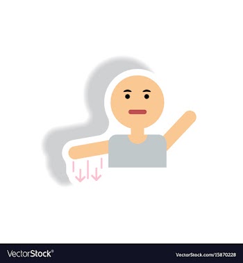 Stylish icon in paper sticker style numb hand vector image
