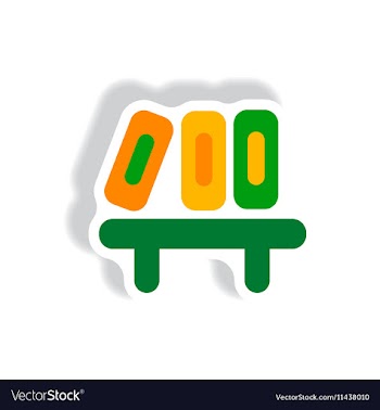 Stylish icon in paper sticker style office folders vector image