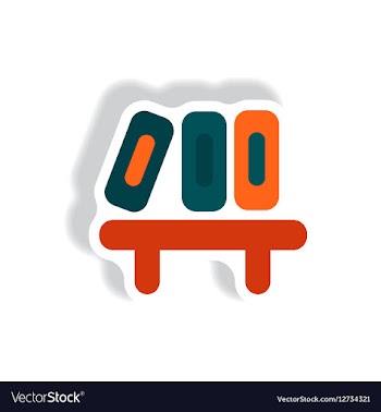 Stylish icon in paper sticker style office folders vector image