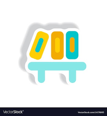 Stylish icon in paper sticker style office folders vector image