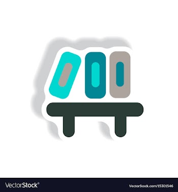 Stylish icon in paper sticker style office folders vector image