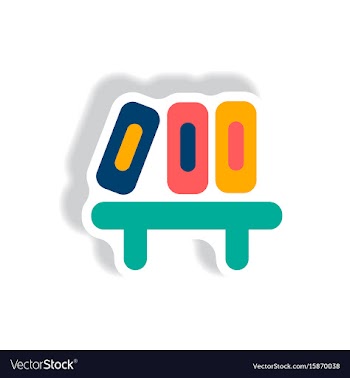 Stylish icon in paper sticker style office folders vector image