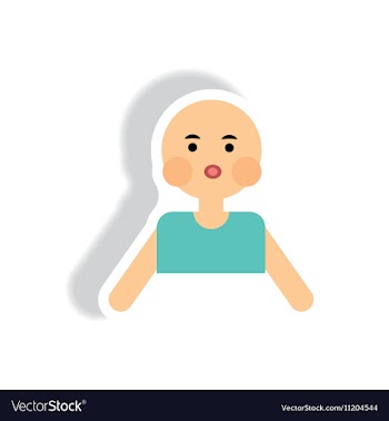 Stylish icon in paper sticker style pale man vector image
